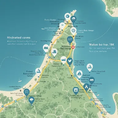 Map showing hidden beach gems